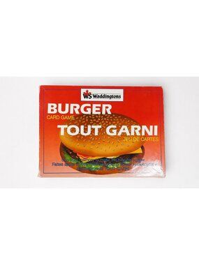 VTG Waddingtons Burger Tout Garni Card‎ Game No. 8300 Vintage Family Memory Game